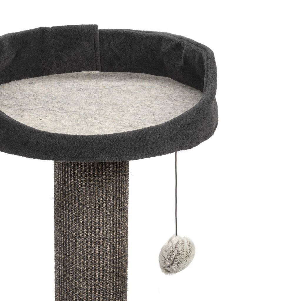 Ecomfy kissan raapimatolppa pedillä musta 67,5cm