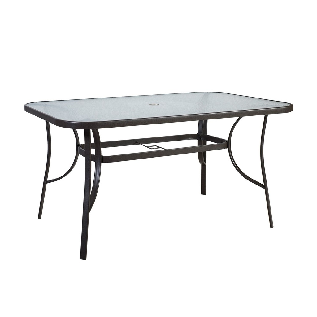 Garden furniture set DUBLIN table and 6 foldable chairs, grey