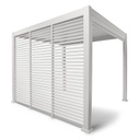 Lamelliseinä MIRADOR-111 puutarhakatokseen 3m, alumiinia 93xK235cm, valkoinen