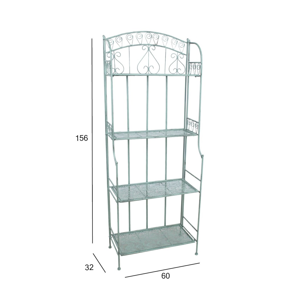 Shelf MINT 60x32xH156cm, antique green