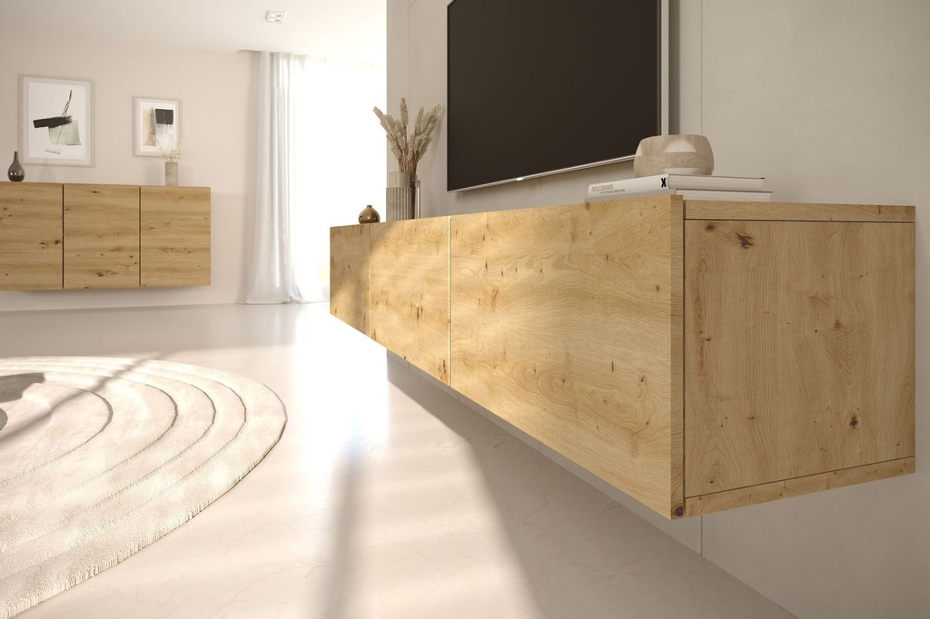 Dallas TV cabinet artisan oak
