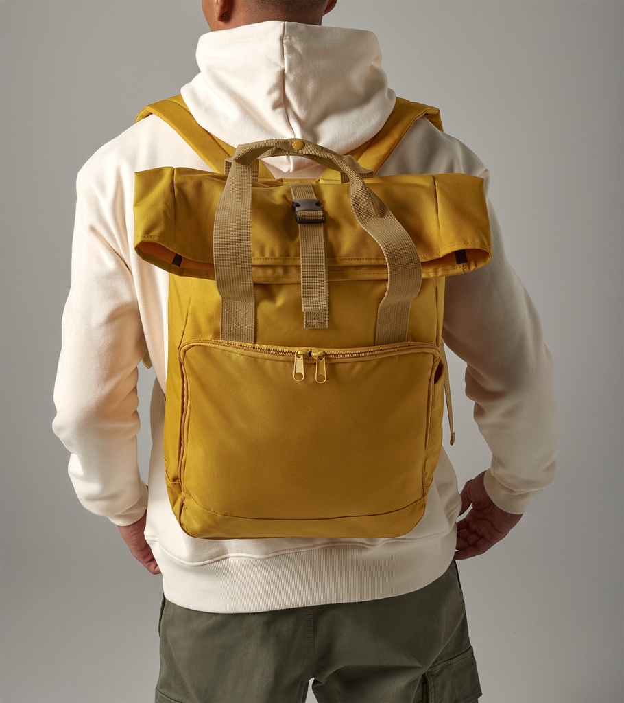 Bagbase Recycled roll-top tietokonereppu 19 l, musta