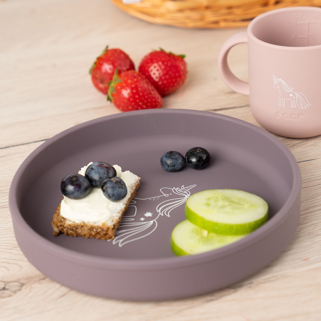 Reer silikoninen astiasto 4-osainen lila