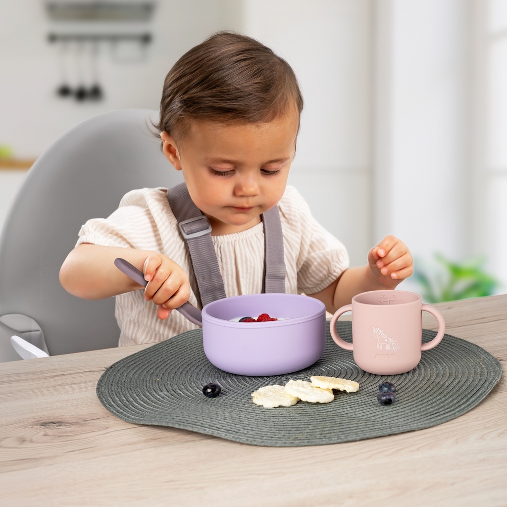 Reer silikoninen astiasto 4-osainen lila