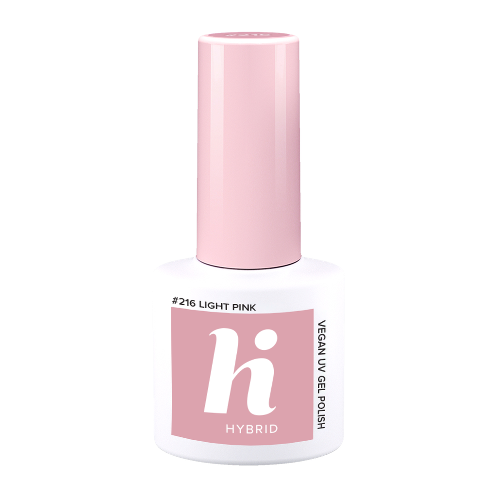 hi hybrid 216 HEMA Free UV Gel Polish Light Pink 5 ml