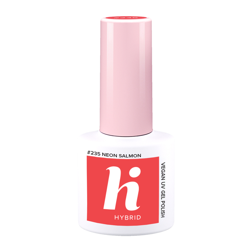 hi hybrid 235 HEMA Free UV Gel Polish Neon Salmon 5 ml