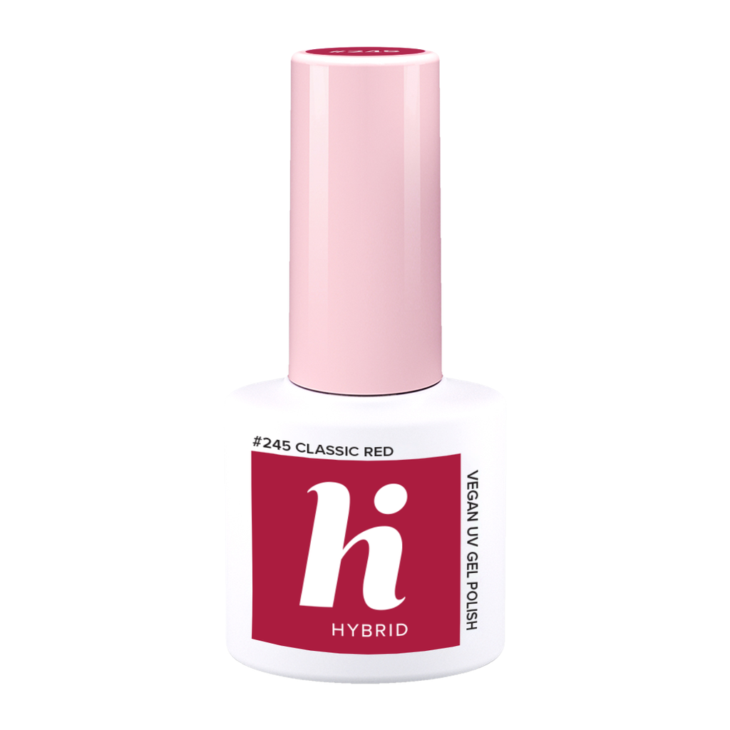 hi hybrid 245 HEMA Free UV Gel Polish Classic Red 5 ml
