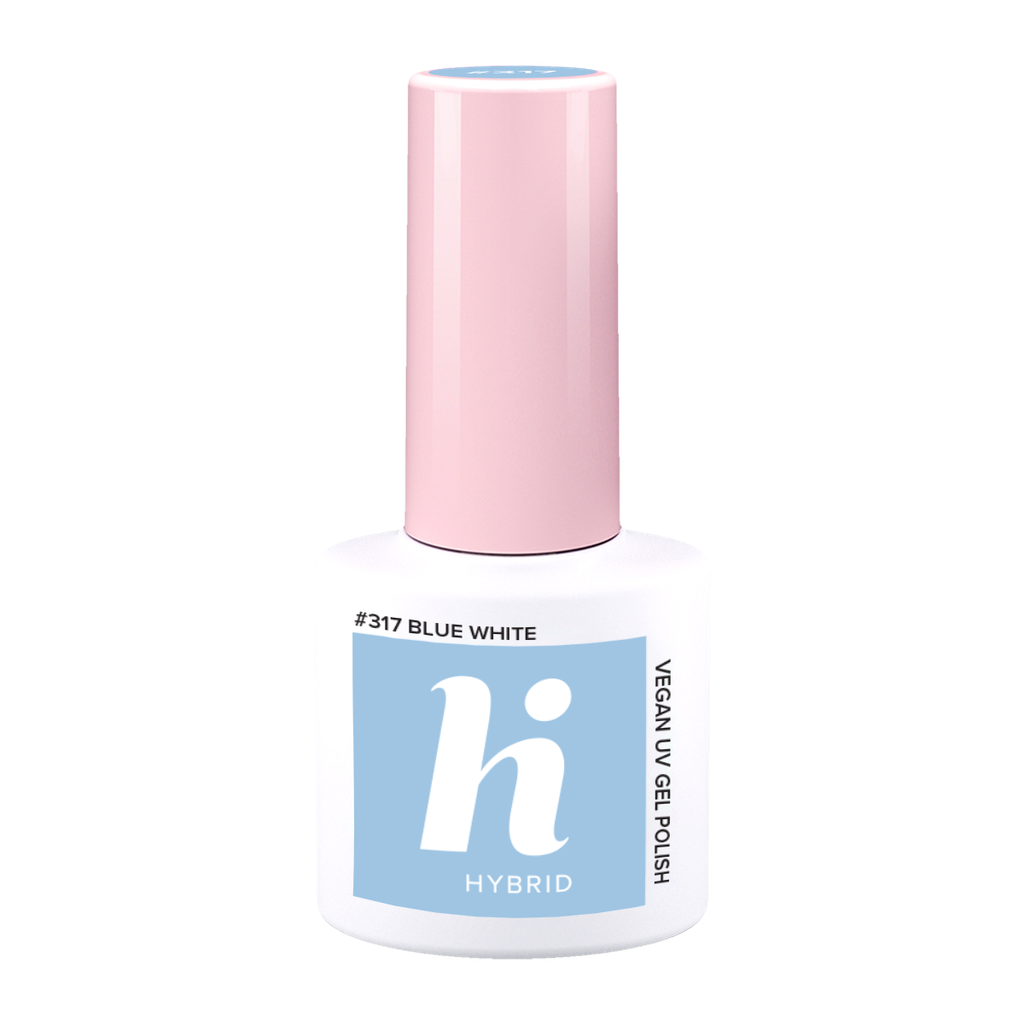 hi hybrid 317 HEMA Free UV Gel Polish Blue White 5 ml