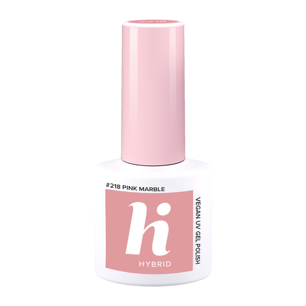 hi hybrid 218 HEMA Free UV Gel Polish Pink Marble 5 ml