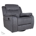 Recliner GENTRY, lepotuoli manuaalisella mekanismilla, harmaa