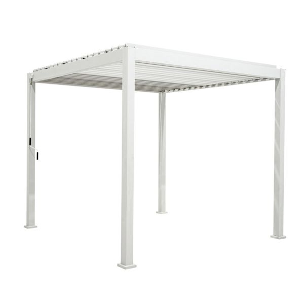 Puutarhakatos MIRADOR-111 3x4xK2.5m, alurunko, sälekatto, valkoinen