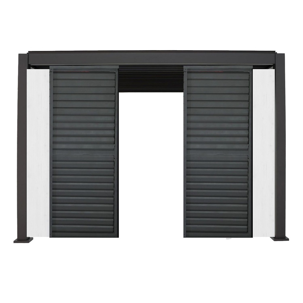 Välipaneeli lamelliseinään MIRADOR-111 puutarhakatokseen, alumiinia 31xK232cm, valkoinen