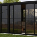 Liukuovet MIRADOR-111 -puutarhakatokseen 4m, polycarbonaattia, tummanharmaa