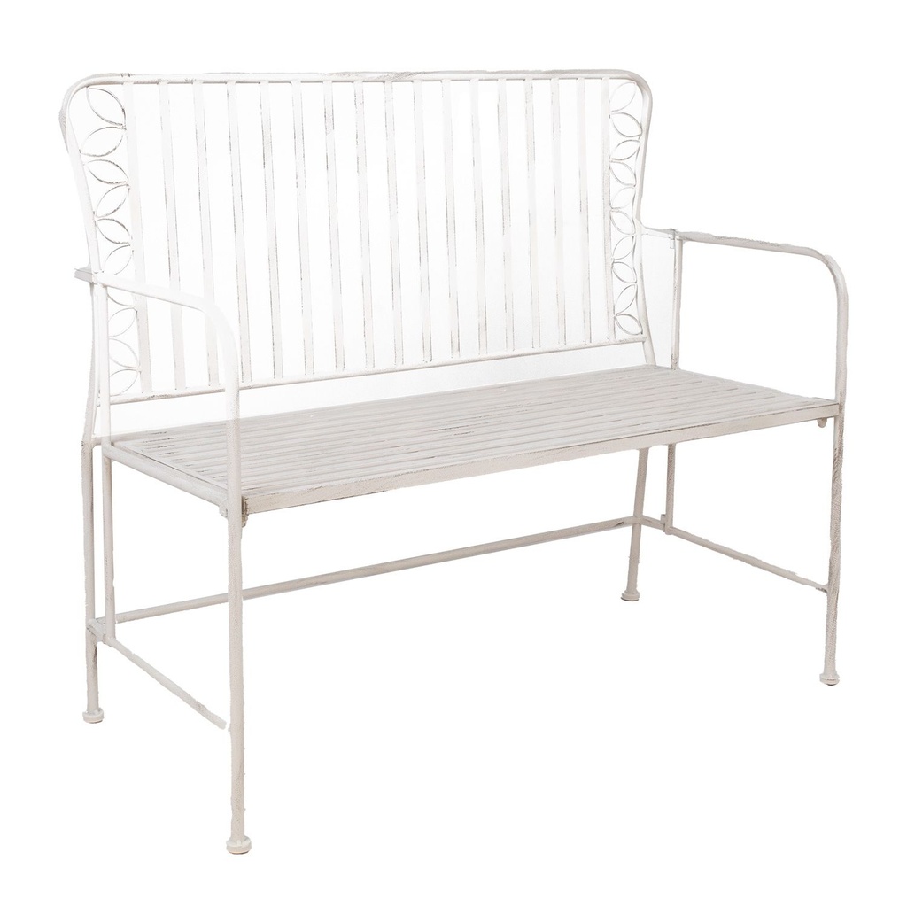 Puutarhapenkki JASMINE 103x50xK93cm, valkoinen