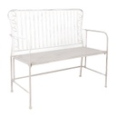 Puutarhapenkki JASMINE 103x50xK93cm, valkoinen