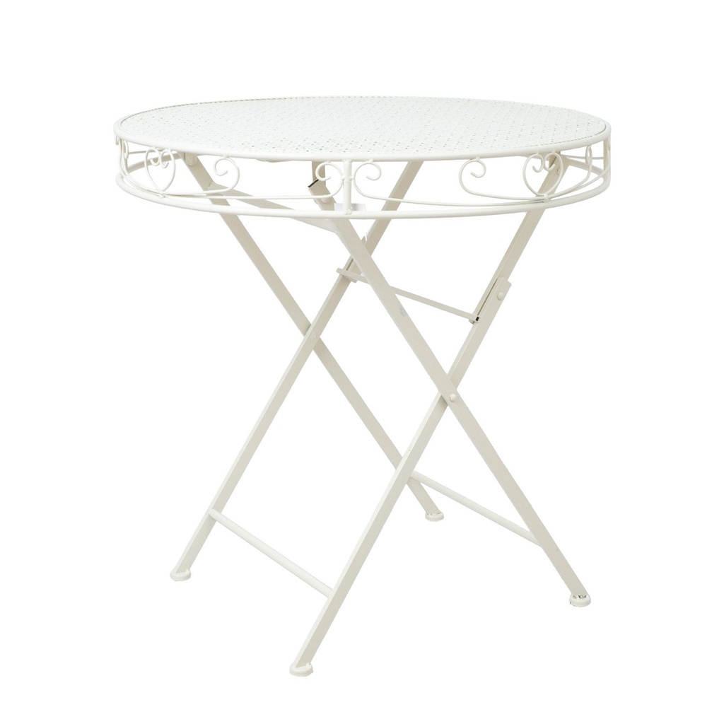 Puutarhapöytä SANDY 70xK73cm, valkoinen