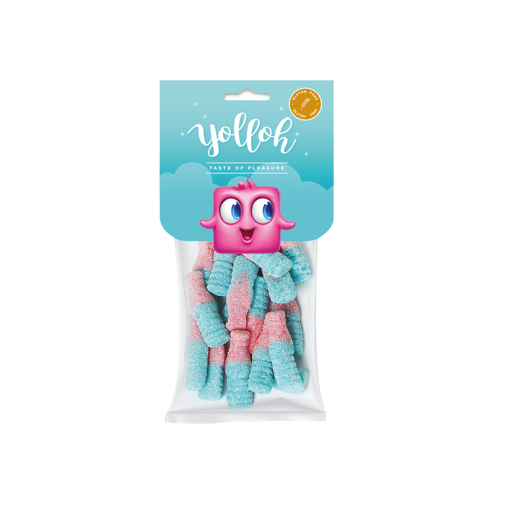 Yolloh hedelmäiset pullokarkit gluteeniton 115g