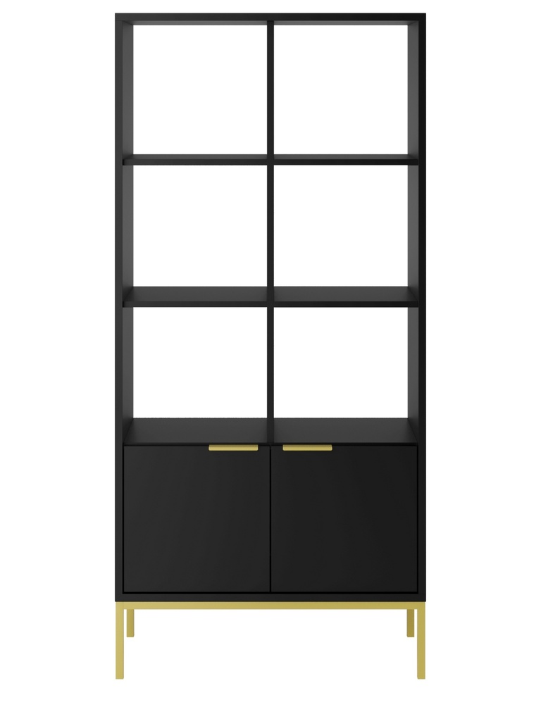 Kocot Austin kirjahylly K171 cm, musta/kulta