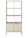 Kocot Austin kirjahylly K171 cm, luonnonvalkoinen/kulta