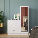 Chic Home Kalervo lipasto+kaappi K140 cm, valkoinen