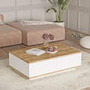 Chic Home Laana sohvapöytä 90x60xK29 cm, valkoinen/beige