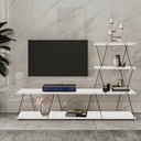 Chic Home Carita TV-taso hyllyillä 150 cm, valkoinen