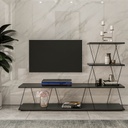 Chic Home Carita TV-taso L150 cm, tummanharmaa