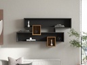 Chic Home Karin seinähylly 120x22xK75 cm, harmaa/ruskea