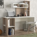 Chic Home Alpi työpöytä 140x60xK154 cm, valkoinen/ruskea
