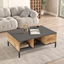 Chic Home Eeli sohvapöytä 90x60xK33 cm, harmaa/ruskea