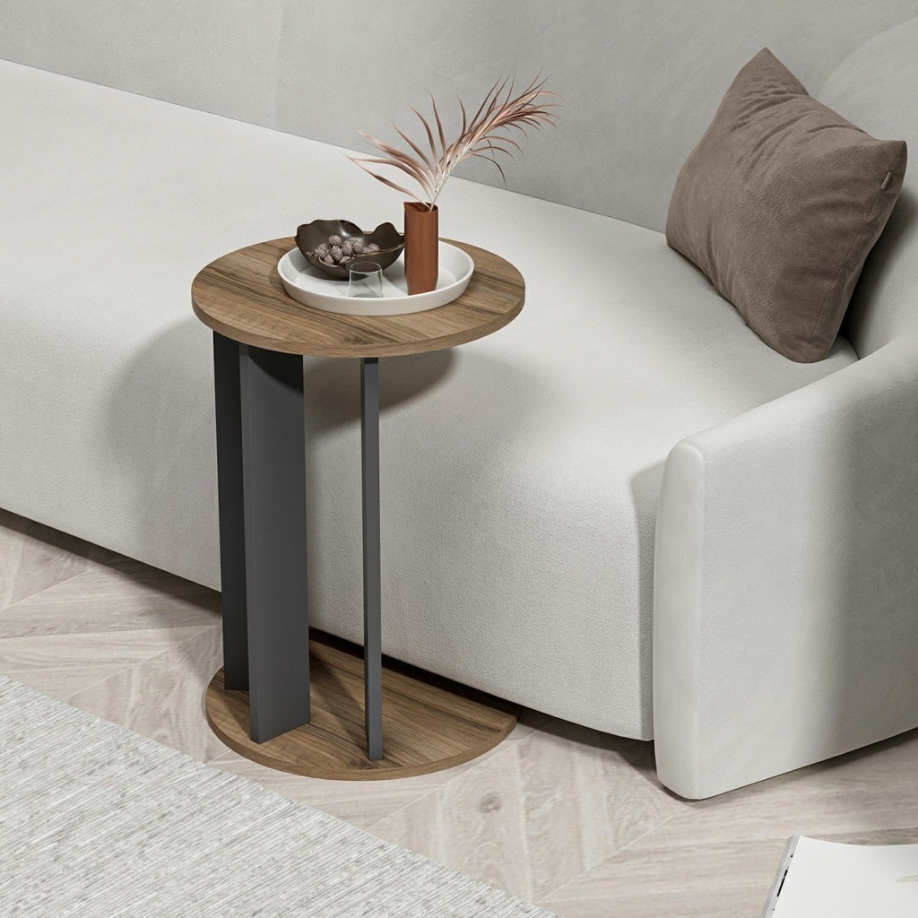 Chic Home Tahvo sivupöytä 34xK64 cm, ruskea/harmaa