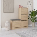 Chic Home Dunia kenkäkaappi penkillä 26x105xK119 cm, vaaleanbeige