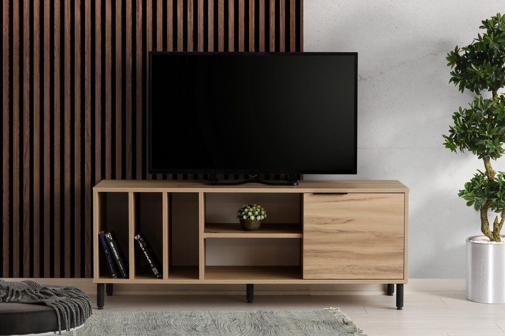 Chic Home Bodil TV-taso 140 cm, vaaleanbeige/musta