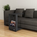 Chic Home Edit apupöytä renkailla 45x37xK60 cm, antrasiitti
