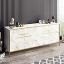 Chic Home Paola senkki 47x180xK75 cm, valkomarmori/kulta