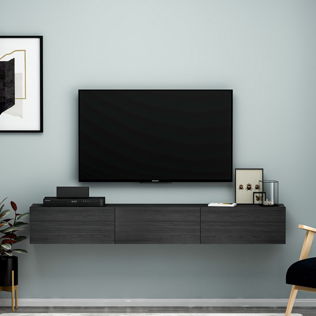 Chic Home Terhi TV-taso 31x180xK26 cm, musta