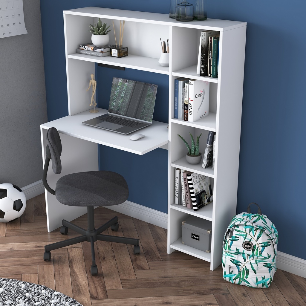 Chic Home Hannukka työpöytä hyllyköllä 40x113xK142 cm, valkoinen