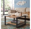 Chic Home Konsta sohvapöytä 70xK40 cm, ruskea/musta