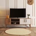Chic Home Edvin TV-taso L150 cm, ruskea/valkoinen