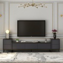 Chic Home Iiro TV-taso L180 cm, tummanharmaa/musta