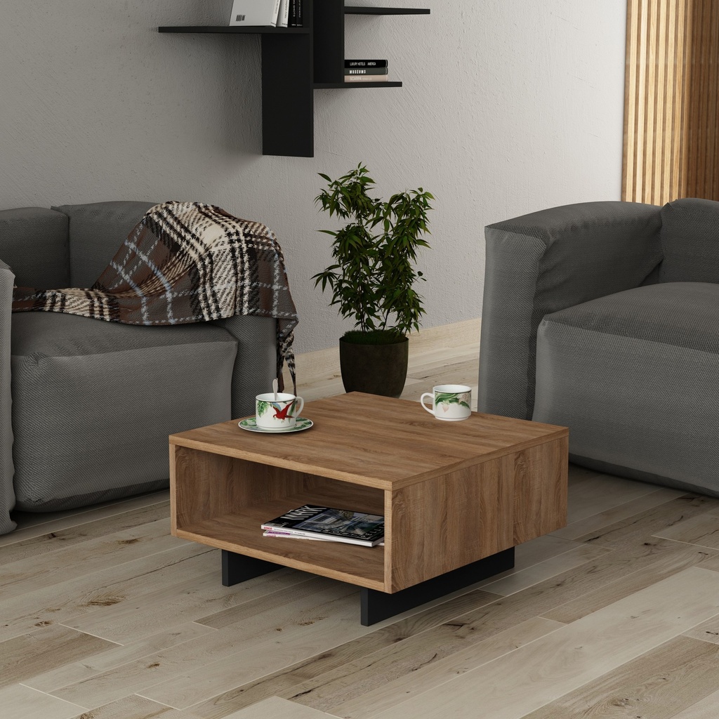 Chic Home Turo sohvapöytä 60xK32 cm, ruskea/harmaa