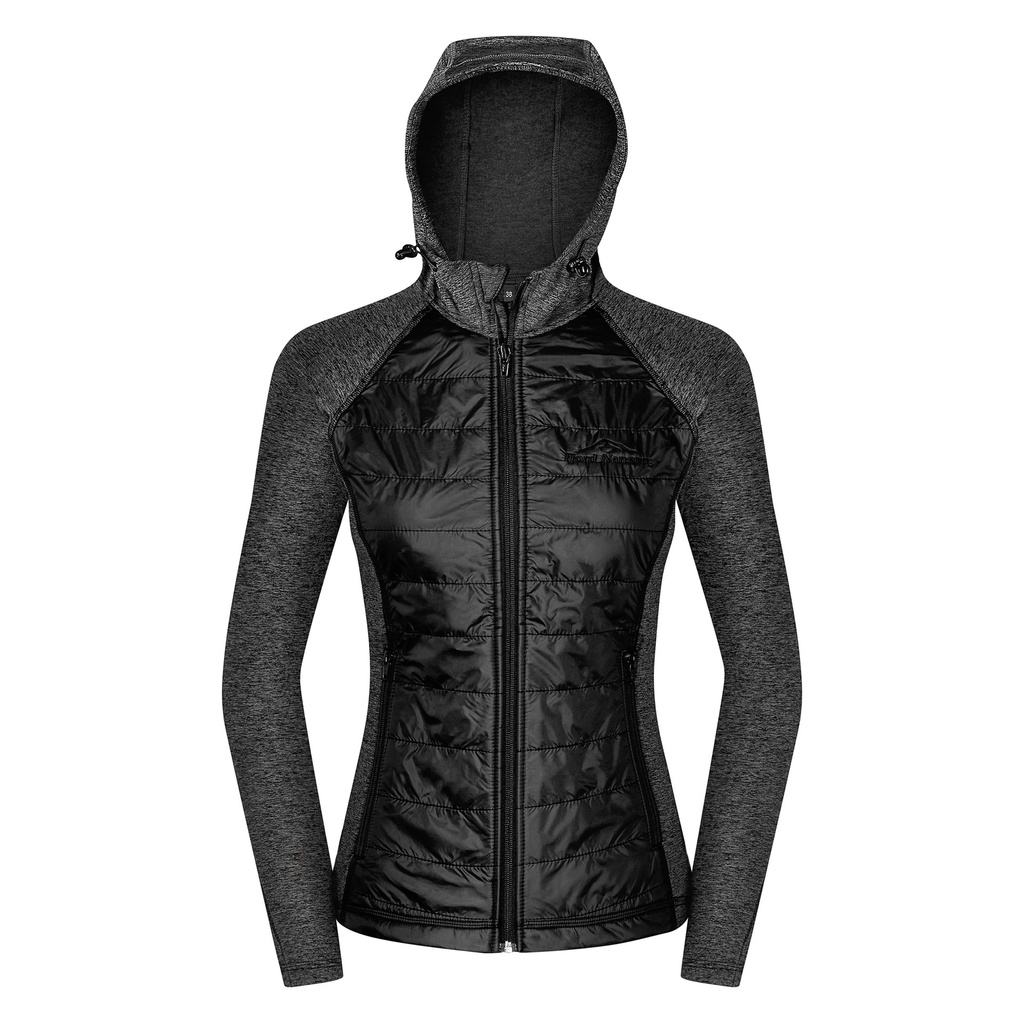 Fjord Nansen Hasvik Wind takki naisille XL, musta/harmaa