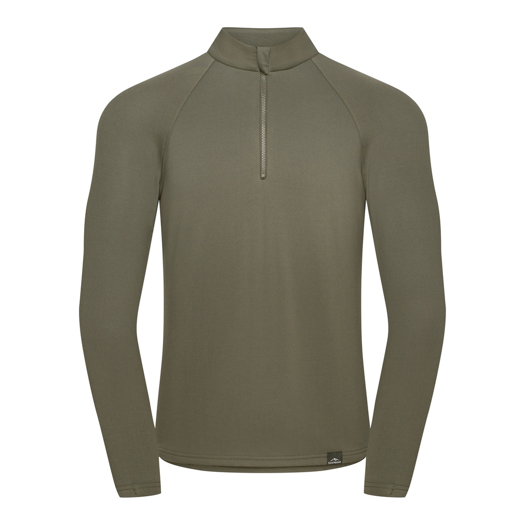 Fjord Nansen Vik 1/4 Zip pitkähihainen paita miehille XXL, vihreä