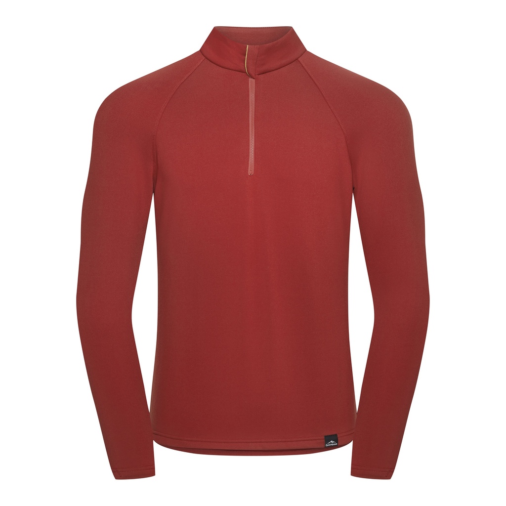 Fjord Nansen Vik 1/4 Zip pitkähihainen paita miehille S, punainen