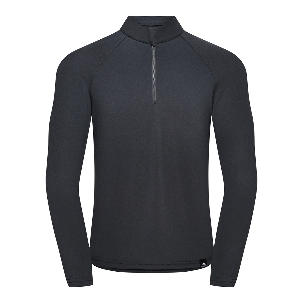 Fjord Nansen Vik 1/4 Zip pitkähihainen paita miehille M, tummanharmaa