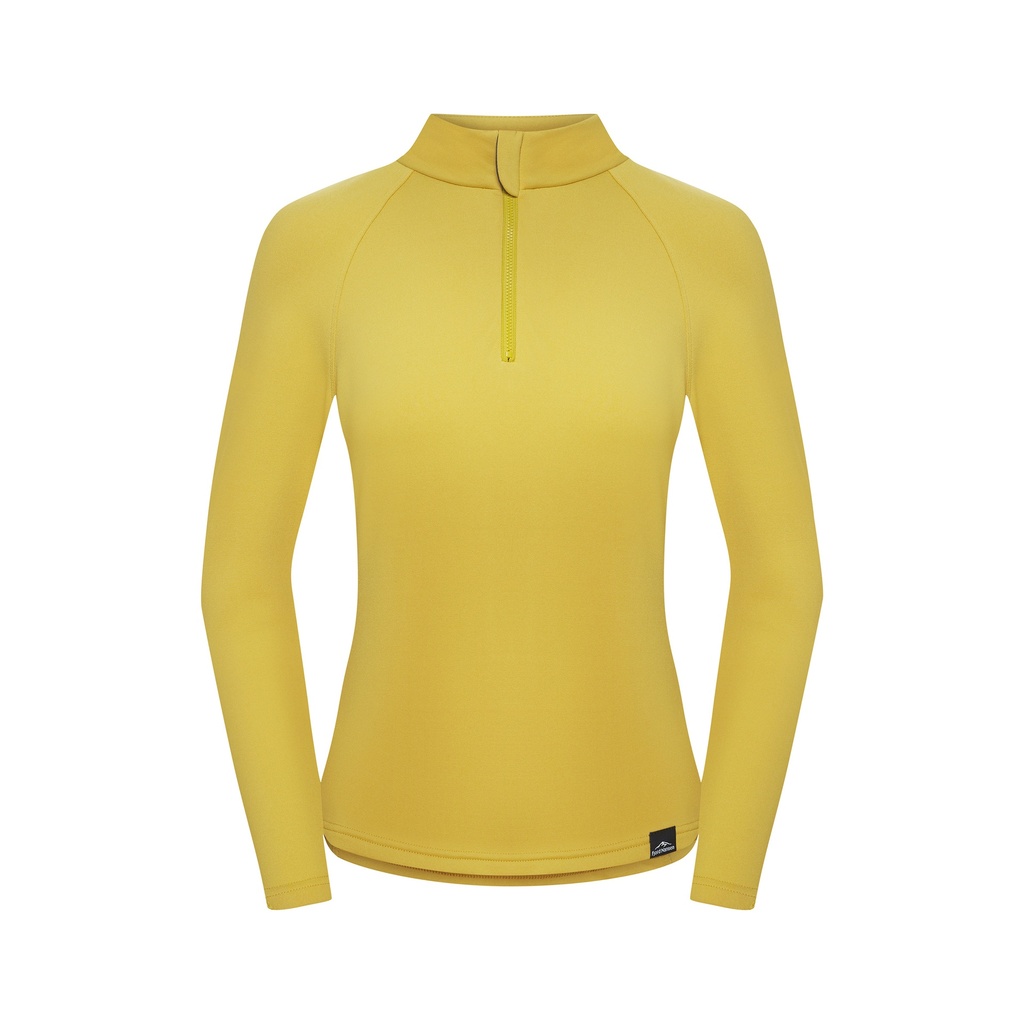 Fjord Nansen Vik 1/4 Zip pitkähihainen paita naisille L, keltainen