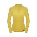 Fjord Nansen Vik 1/4 Zip pitkähihainen paita naisille L, keltainen