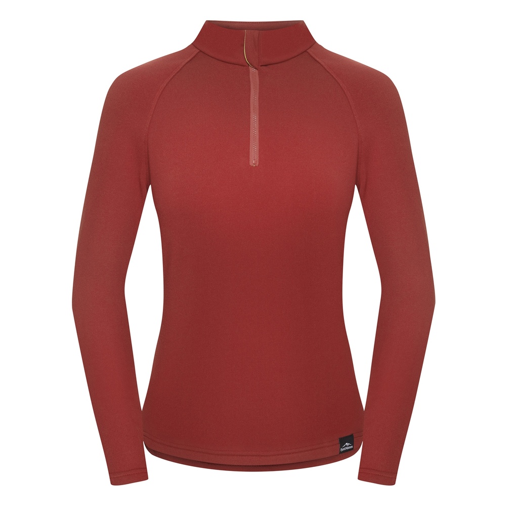 Fjord Nansen Vik 1/4 Zip pitkähihainen paita naisille XL, punainen