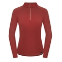 Fjord Nansen Vik 1/4 Zip pitkähihainen paita naisille XL, punainen