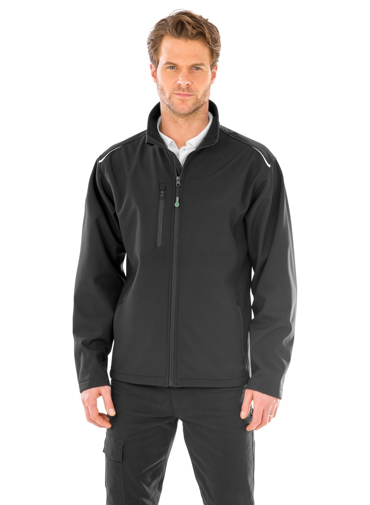Softshell-takki Result Recycled, vedenpitävä, musta miesten XS        